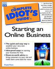 The Complete Idiot's Guide to Starting an Online Business by Frank Fiore