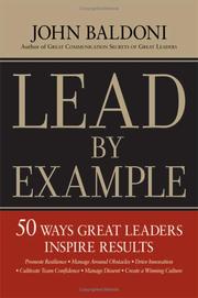 Cover of: Lead by example by John Baldoni