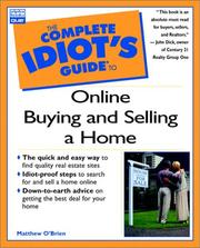 The complete idiot's guide to online buying and selling a home by Matthew O'Brien