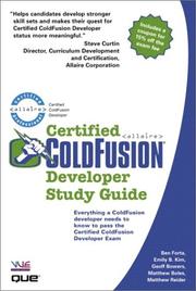 Certified ColdFusion developer study guide