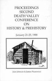 Cover of: Proceedings Second Death Vallay Conference on History & Prehistory: January 21-25, 1988