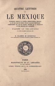 Cover of: Quatre lettres sur le Mexique by Brasseur de Bourbourg