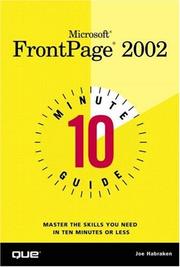 Microsoft FrontPage 2002 : 10 minute guide