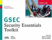 Cover of: SANS GIAC Certification: Security Essentials Toolkit (GSEC)