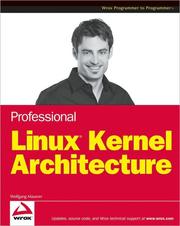 Cover of: Professional Linux kernel architecture by Wolfgang Mauerer