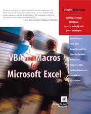 Cover of: VBA and Macros for Microsoft Excel (Business Solutions)