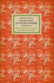 Klingsors letzter Sommer und andere Erzählungen by Hermann Hesse