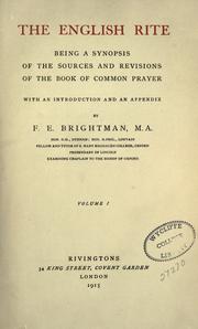 The English rite by Frank Edward Brightman