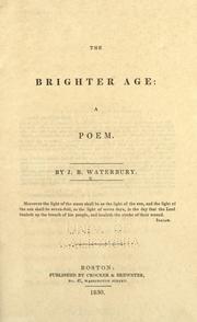 Cover of: The brighter age: a poem