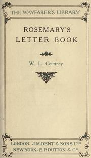 Cover of: Rosemary's letter book
