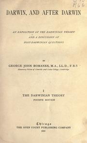 Cover of: Darwin and after Darwin. by George John Romanes