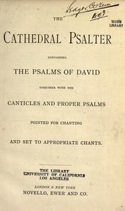 Cover of: The cathedral psalter by Church of England