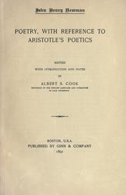 Cover of: Poetry, with reference to Aristotles' Poetics: edited with introduction and notes by Albert S. Cook.