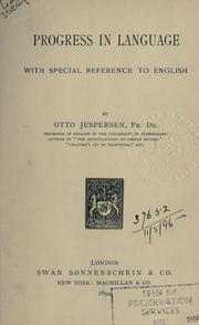 Cover of: Progress in language: with special reference to English.