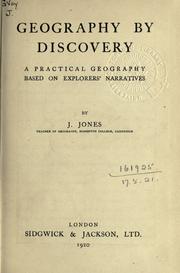 Cover of: Geography by discovery: a practical geography based on explorers' narratives.