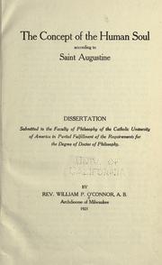 Cover of: The concept of the human soul according to Saint Augustine by William Patrick O'Connor