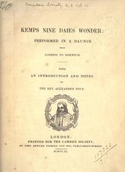 Cover of: Kemps nine daies wonder by William Kempe