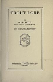 Cover of: Trout lore by O. W. Smith