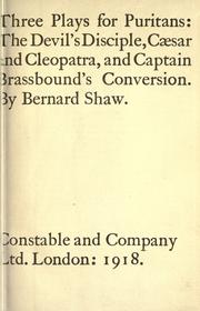 Cover of: Three plays for puritans by George Bernard Shaw