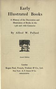 Cover of: Early illustrated books by Alfred William Pollard