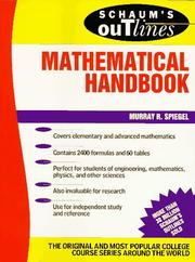 Cover of: Schaum's Outline of Mathematical Handbook of Formulas and Tables