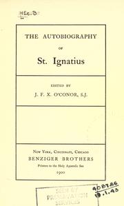Cover of: The autobiography of St. Ignatius