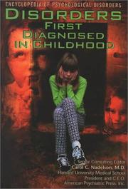 Cover of: Disorders First Diagnosed in Childhood (The Encyclopedia of Psychological Disorders)