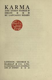 Cover of: Karma and other stories & essays. by Lafcadio Hearn