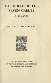 Cover of: The House of the Seven Gables by Nathaniel Hawthorne