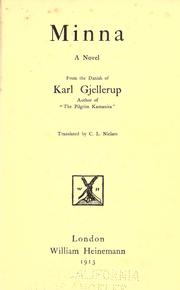 Cover of: Minna: a novel from the Danish of Karl Gjellerup