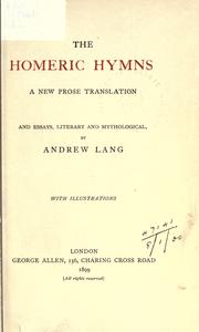 Cover of: The Homeric Hymns by Όμηρος