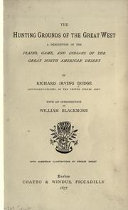 Cover of: The hunting grounds of the great West