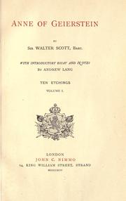 Cover of: Anne of Geierstein by Sir Walter Scott