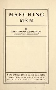 Cover of: Marching men / by Sherwood Anderson.