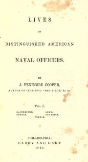 Cover of: Lives of distinguished American naval officers by James Fenimore Cooper