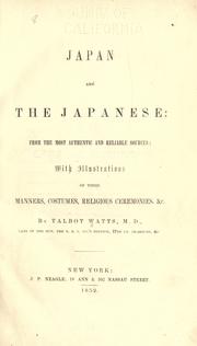 Cover of: Japan and the Japanese
