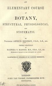 Cover of: An elementary course of botany: structural, physiological, and systematic