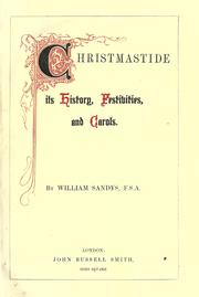 Cover of: Christmastide by William Sandys