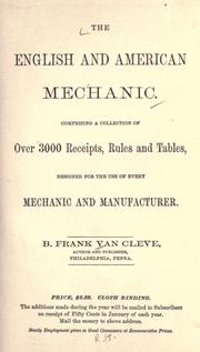 Cover of: The English and American mechanic. by B. Frank Van Cleve