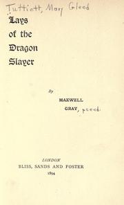 Cover of: Lays of the dragon slayer