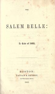 Cover of: The Salem belle by 