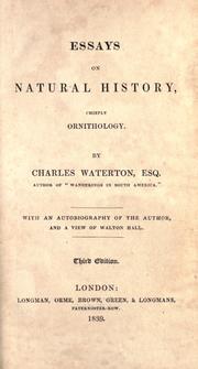 Cover of: Essays on natural history, chiefly ornithology by Charles Waterton