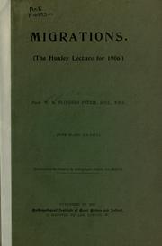 Cover of: Migrations: (The Huxley Lecture for 1906)