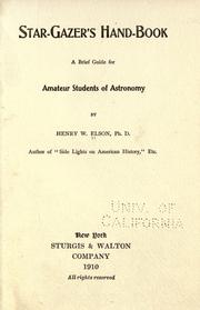 Cover of: Star-gazer's hand-book by Elson, Henry William