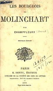 Cover of: Les bourgeois de Molinchart