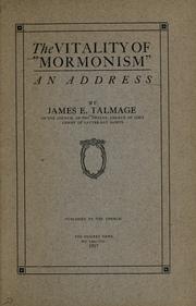 Cover of: The vitality of "Mormonism" by James Edward Talmage