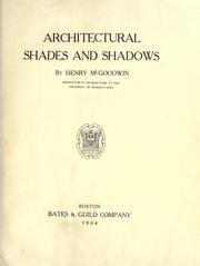 Cover of: Architectural shades and shadows