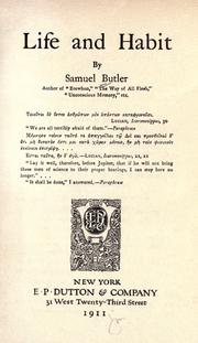 Cover of: Life and habit. by Samuel Butler