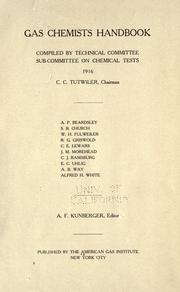 Cover of: Gas chemists handbook