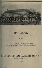 Cover of: Handbook of the paintings and sculptures in the permanent collections of the Corcoran Gallery of Art.